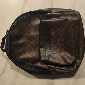 Brown coach backpack